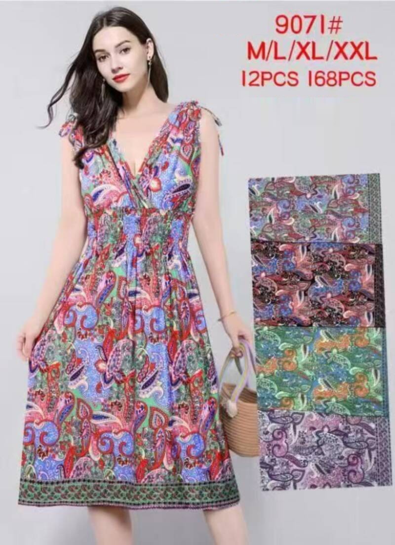 Sukienki damskie Roz M/L/XL/2XL, Mix Kolor Paczka 12 szt 1